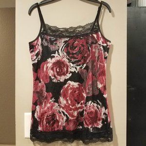 Maurice's Floral Printed Lace Tank